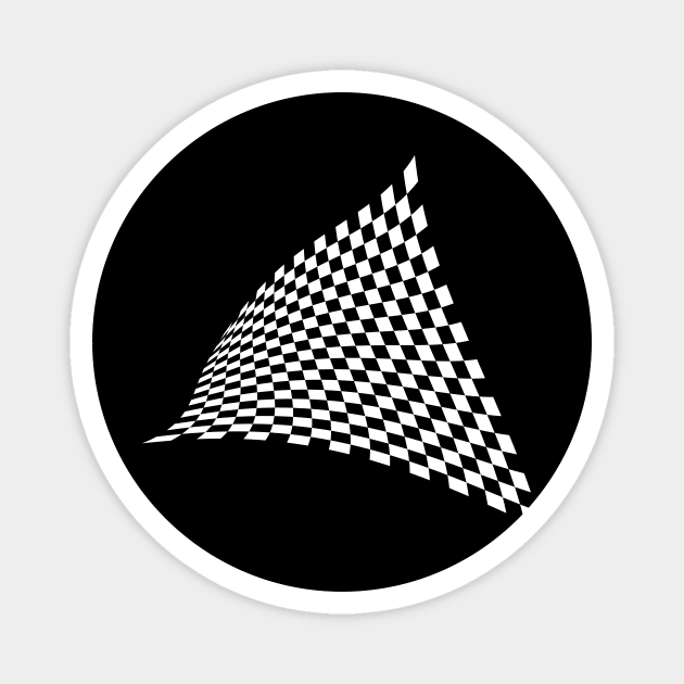 wavy chessboard Magnet by lkn